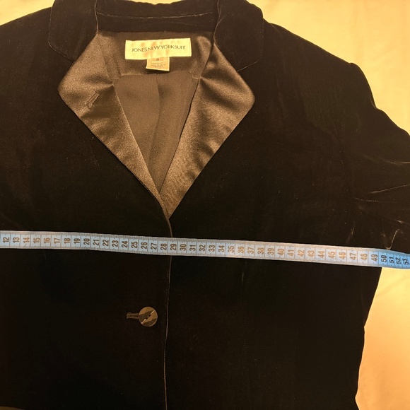 Jones New York Black Silk Rayon Velvet Blazer | US 8| |EUC| - Picture 11 of 12